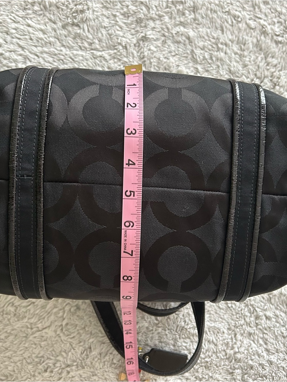 Vintage Y2K Coach Poppy Black Signature Glam Tote Bag - Picture 10 of 10